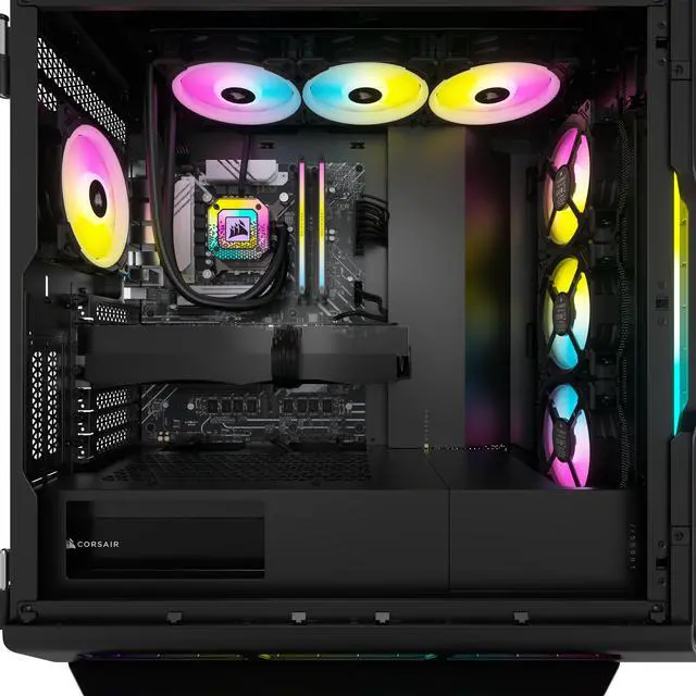 Alt view image 3 of 7 - Corsair Gaming Desktop VENGEANCE i8200 CS-9060010-NA Intel Core i9-14900KF 64GB DDR5 4TB PCIe SSD GeForce RTX 4090 Windows 11 Pro 64-bit