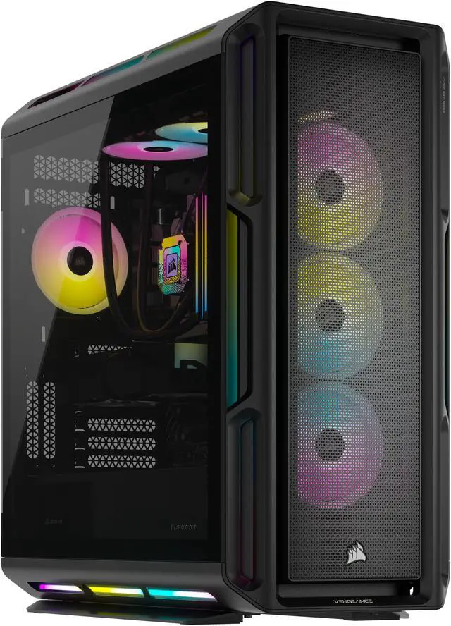 Alt view image 2 of 7 - Corsair Gaming Desktop VENGEANCE i8200 CS-9060010-NA Intel Core i9-14900KF 64GB DDR5 4TB PCIe SSD GeForce RTX 4090 Windows 11 Pro 64-bit