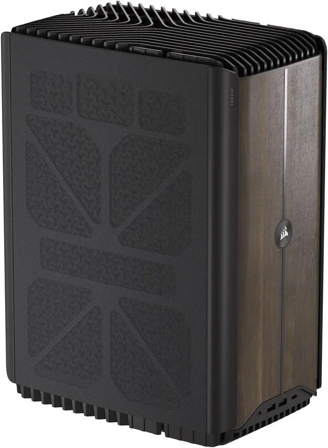 Alt view image 4 of 11 - CORSAIR ONE i500 Wood Dark PC - Liquid Cooled Intel Core i9 14900K CPU - Liquid Cooled NVIDIA GeForce RTX 4090 Graphics - 64GB CORSAIR VENGEANCE DDR5 Memory