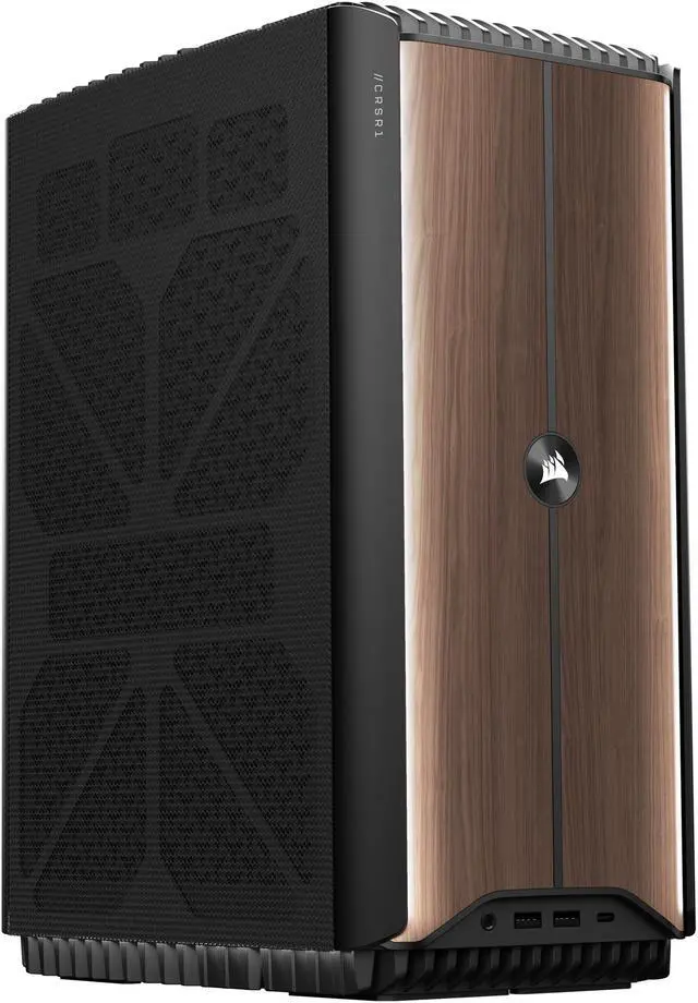 Main image of CORSAIR ONE i500 Wood Dark PC - Liquid Cooled Intel Core i9 14900K CPU - Liquid Cooled NVIDIA GeForce RTX 4090 Graphics - 64GB CORSAIR VENGEANCE DDR5 Memory