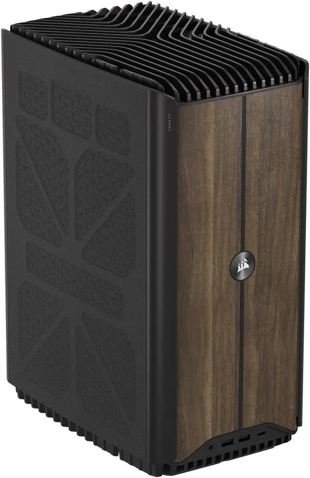 Alt view image 3 of 11 - CORSAIR ONE i500 Wood Dark PC - Liquid Cooled Intel Core i9 14900K CPU - Liquid Cooled NVIDIA GeForce RTX 4090 Graphics - 64GB CORSAIR VENGEANCE DDR5 Memory