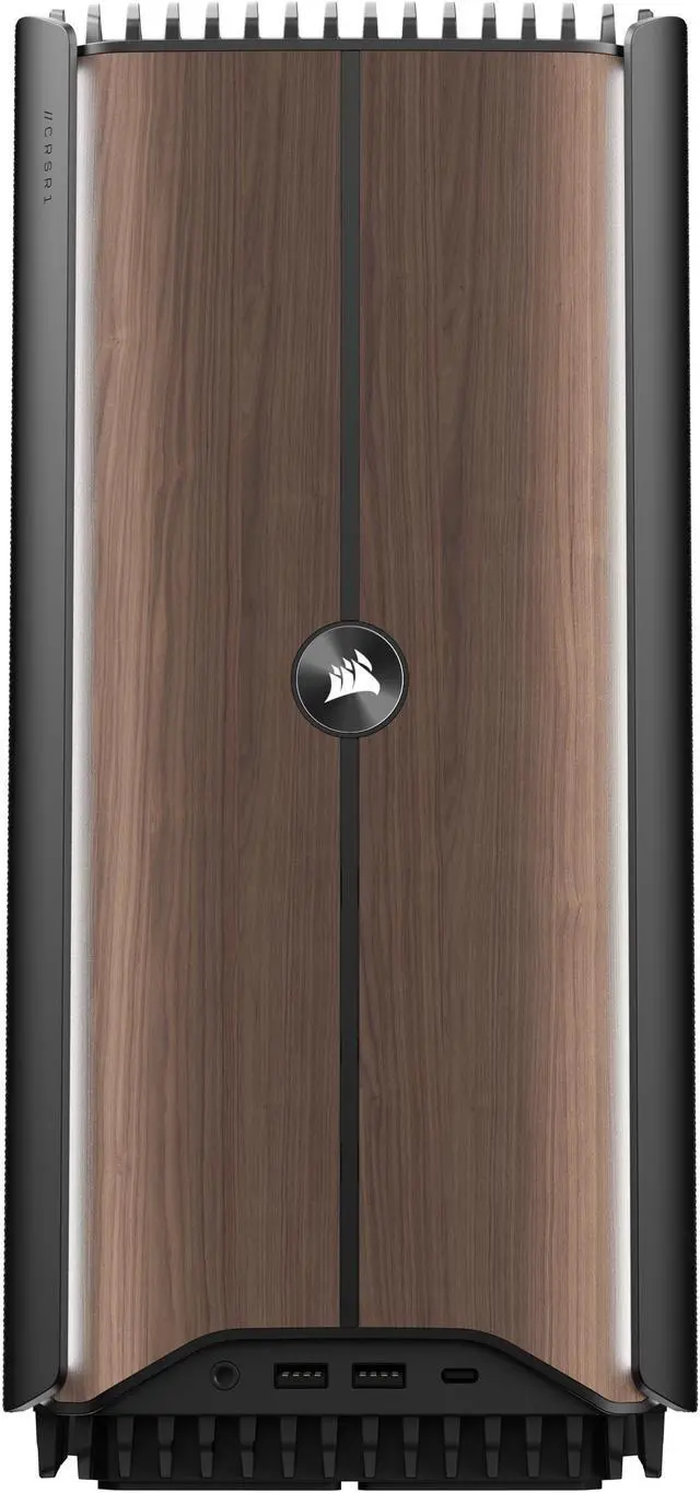 Alt view image 2 of 11 - CORSAIR ONE i500 Wood Dark PC - Liquid Cooled Intel Core i9 14900K CPU - Liquid Cooled NVIDIA GeForce RTX 4090 Graphics - 64GB CORSAIR VENGEANCE DDR5 Memory