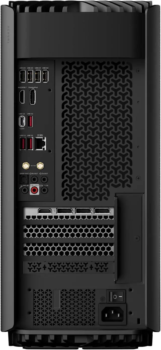 Alt view image 10 of 11 - CORSAIR ONE i500 Wood Dark PC - Liquid Cooled Intel Core i9 14900K CPU - Liquid Cooled NVIDIA GeForce RTX 4090 Graphics - 64GB CORSAIR VENGEANCE DDR5 Memory
