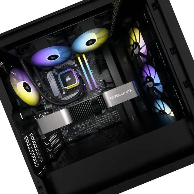 Alt view image 4 of 6 - CORSAIR VENGEANCE i7400 Gaming Desktop Intel Core i7 13700K 3.40 GHz NVIDIA GeForce RTX 4070 32GB  RGB DDR5 Memory 1TB SSD M.2 NVMe SSD Windows 11 Home CS-9050060-NA
