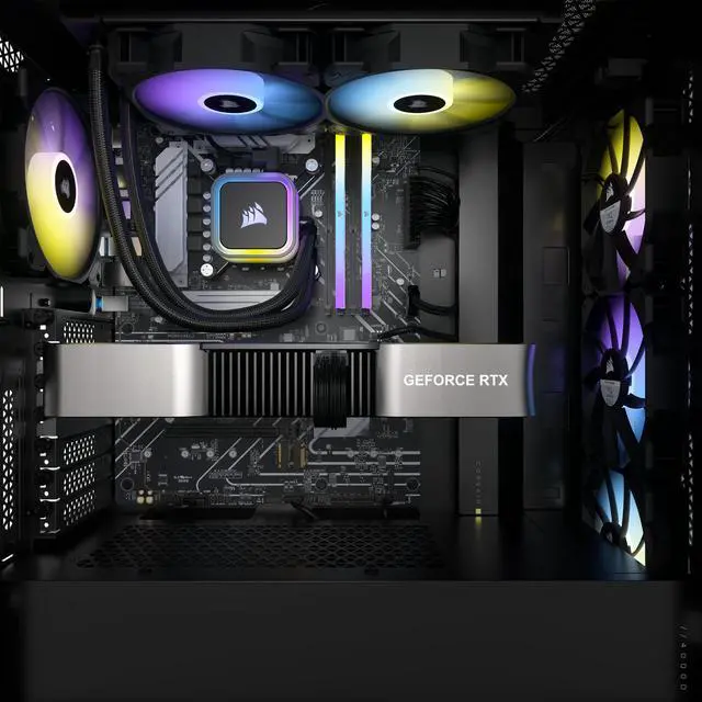 Alt view image 3 of 6 - CORSAIR VENGEANCE i7400 Gaming Desktop Intel Core i7 13700K 3.40 GHz NVIDIA GeForce RTX 4070 32GB  RGB DDR5 Memory 1TB SSD M.2 NVMe SSD Windows 11 Home CS-9050060-NA