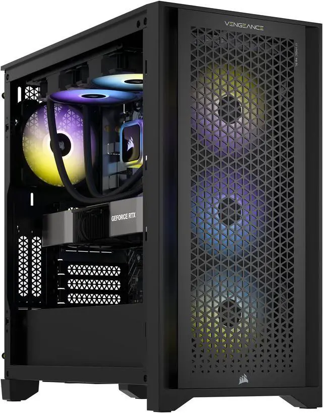 Alt view image 2 of 6 - CORSAIR VENGEANCE i7400 Gaming Desktop Intel Core i7 13700K 3.40 GHz NVIDIA GeForce RTX 4070 32GB  RGB DDR5 Memory 1TB SSD M.2 NVMe SSD Windows 11 Home CS-9050060-NA