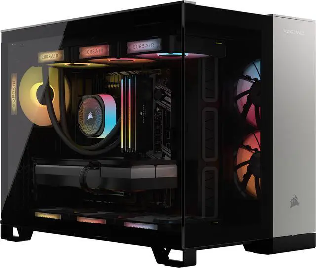 Alt view image 2 of 11 - CORSAIR VENGEANCE i5100 Series Gaming PC - Liquid Cooled Intel Core i9 14900KF CPU - NVIDIA GeForce RTX 4080 Super Graphics - 32GB CORSAIR DOMINATOR TITANIUM RGB DDR5 Memory