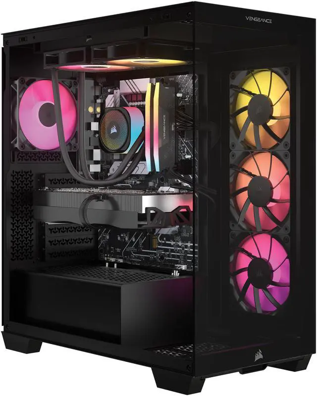 Alt view image 2 of 10 - CORSAIR VENGEANCE i7500 Series Gaming PC - Liquid Cooled Intel Core i9-14900KF CPU - NVIDIA GeForce RTX 5080 Graphics - 32GB CORSAIR VENGEANCE RGB DDR5 Memory