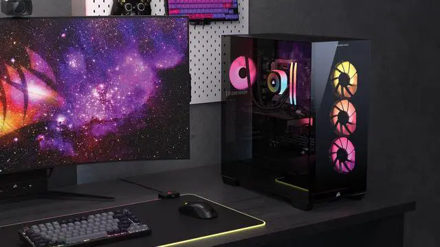 Alt view image 9 of 10 - CORSAIR VENGEANCE i7500 Series Gaming PC - Liquid Cooled Intel Core i9-14900KF CPU - NVIDIA GeForce RTX 5080 Graphics - 32GB CORSAIR VENGEANCE RGB DDR5 Memory