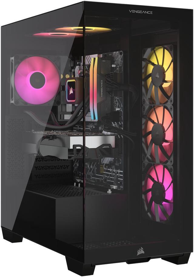 Alt view image 8 of 8 - CORSAIR VENGEANCE i7500 Series Gaming PC - Liquid Cooled Intel Core i7-14700KF CPU - NVIDIA GeForce RTX 5070Ti Graphics - 32GB CORSAIR VENGEANCE RGB DDR5 Memory