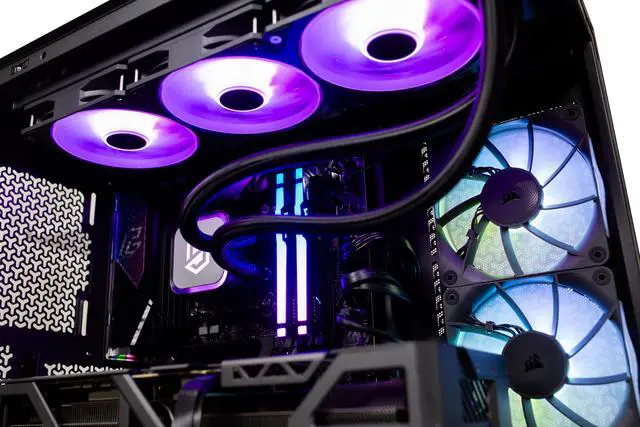 Alt view image 4 of 6 - Stoneforged Eternelle Gaming PC, Intel Core Ultra 9 285K, NVIDIA GeForce RTX 5090, 64GB DDR5-6000, 2TB SSD NVMe, 1200W 80+ Gold, Windows 11 Home