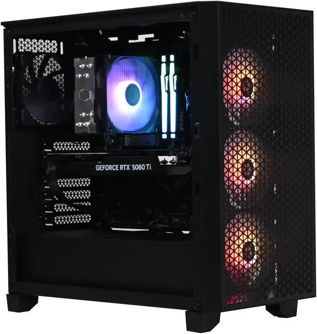 Alt view image 3 of 6 - Stoneforged Saber Gaming Desktop PC, AMD Ryzen 5 9600X, NVIDIA GeForce RTX 5060 Ti 16GB GDDR7, 32GB DDR5 6000, 1TB NVMe SSD, 700W 80+, Windows 11 Home
