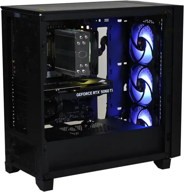 Alt view image 4 of 6 - Stoneforged Saber Gaming Desktop PC, AMD Ryzen 5 9600X, NVIDIA GeForce RTX 5060 Ti 16GB GDDR7, 32GB DDR5 6000, 1TB NVMe SSD, 700W 80+, Windows 11 Home