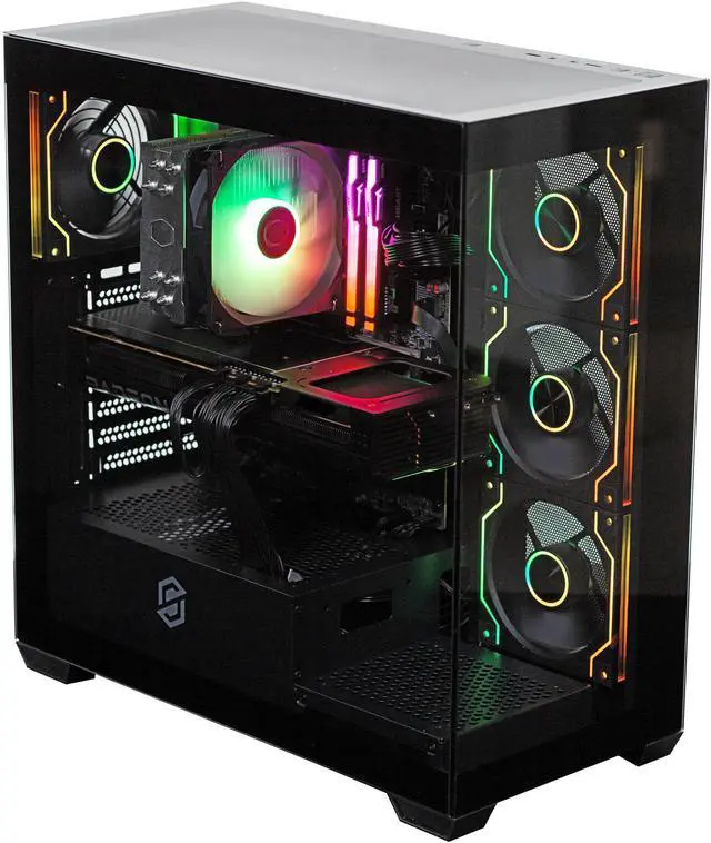 Alt view image 3 of 8 - Stoneforged Crescent Gaming PC, AMD Ryzen 7 7700X, AMD Radeon RX 9070 XT, 32GB DDR5, 1TB NVMe SSD, Windows 11 Home