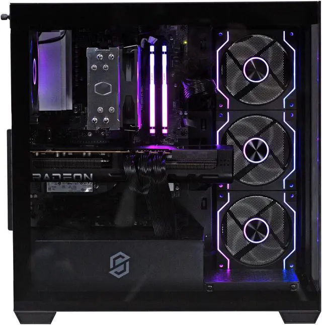Alt view image 5 of 8 - Stoneforged Crescent Gaming PC, AMD Ryzen 7 7700X, AMD Radeon RX 9070 XT, 32GB DDR5, 1TB NVMe SSD, Windows 11 Home