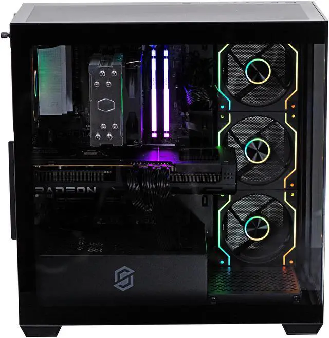 Alt view image 6 of 8 - Stoneforged Crescent Gaming PC, AMD Ryzen 7 7700X, AMD Radeon RX 9070 XT, 32GB DDR5, 1TB NVMe SSD, Windows 11 Home