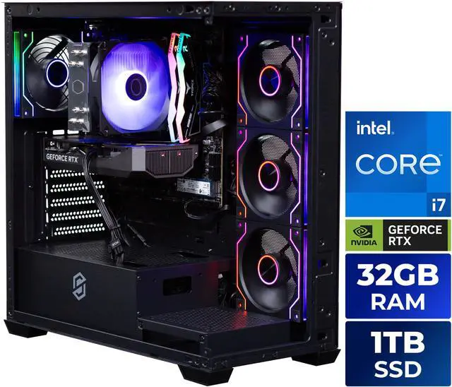 Main image of Stoneforged Scimitar Gaming Desktop PC, Intel Core i7-14700F, NVIDIA GeForce RTX 5060, 32GB DDR5-6000, 1TB NVMe SSD, 700W, Windows 11 Home