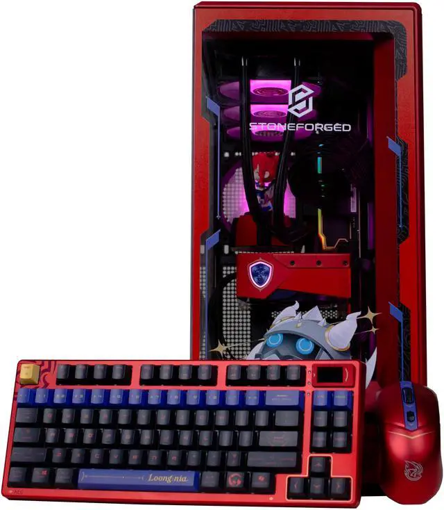 Alt view image 9 of 12 - Stoneforged MLG Edition Gaming PC, AMD Ryzen 7 7800X3D, NVIDIA GeForce RTX 5070 Ti, 32GB DDR5, 2TB SSD, Includes Wireless Gaming Mouse & Keyboard, Windows 11 Home