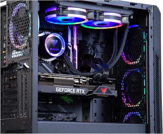 Alt view image 4 of 6 - ABS Gladiator Gaming PC - Intel i9 10850K - GeForce RTX 3080 - G.Skill TridentZ RGB 32GB DDR4 3200MHz - 1TB Intel M.2 NVMe SSD - RGB AIO 240MM