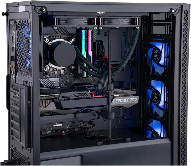 Alt view image 5 of 6 - ABS Gladiator Gaming PC - Intel i7 11700K - GeForce RTX 3080 - G.Skill TridentZ RGB 16GB DDR4 3200MHz - 1TB AORUS GEN4 M.2 NVMe SSD - RGB AIO 240MM - Windows 10 Pro 64-Bit