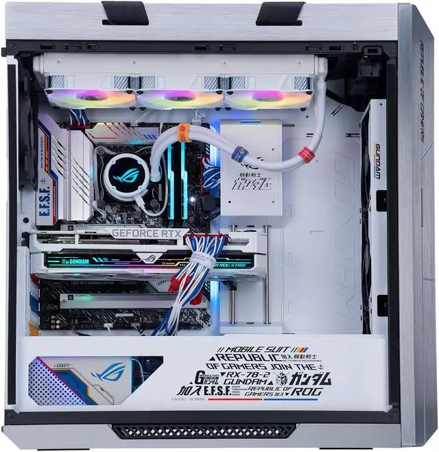 Alt view image 4 of 7 - ABS ROG Gundam Limited Edition Gaming PC - Intel i7 11700K - GeForce RTX 3080 - G.Skill 32GB 3200MHz - 1TB Intel M.2 - STRIX 360mm AIO