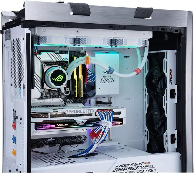 Alt view image 5 of 7 - ABS ROG Gundam Limited Edition Gaming PC - Intel i7 11700K - GeForce RTX 3080 - G.Skill 32GB 3200MHz - 1TB Intel M.2 - STRIX 360mm AIO