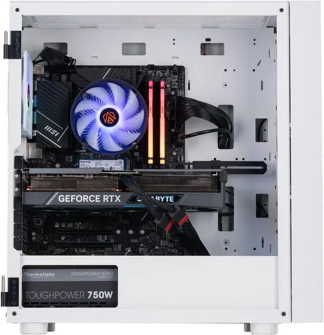 Alt view image 3 of 8 - ABS Eurus Aqua High Performance Gaming PC – Windows 11 Home - Intel i7 13700F - GeForce RTX 4070TI – DLSS 3 - AI-Powered Performance - 16GB DDR5 5600MHz - 1TB M.2 NVMe SSD – EA137F470TI