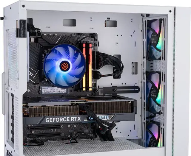 Alt view image 6 of 8 - ABS Eurus Aqua High Performance Gaming PC – Windows 11 Home - Intel i7 13700F - GeForce RTX 4070TI – DLSS 3 - AI-Powered Performance - 16GB DDR5 5600MHz - 1TB M.2 NVMe SSD – EA137F470TI