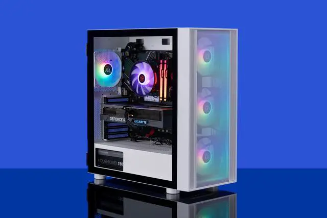 Alt view image 8 of 8 - ABS Eurus Aqua High Performance Gaming PC – Windows 11 Home - Intel i7 13700F - GeForce RTX 4070TI – DLSS 3 - AI-Powered Performance - 16GB DDR5 5600MHz - 1TB M.2 NVMe SSD – EA137F470TI