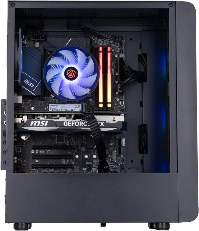 Alt view image 3 of 8 - ABS Stratos Aqua Gaming PC – Windows 11 Home - Intel i5 – GeForce RTX 4070 – DLSS 3 - AI-Powered Performance - 16GB DDR5 5600MHz - 1TB M.2 NVMe SSD – SA13400F4070