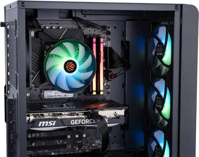 Alt view image 6 of 8 - ABS Stratos Aqua Gaming PC – Windows 11 Home - Intel i5 – GeForce RTX 4070 – DLSS 3 - AI-Powered Performance - 16GB DDR5 5600MHz - 1TB M.2 NVMe SSD – SA13400F4070