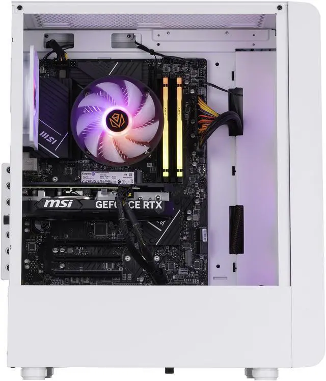 Alt view image 3 of 8 - ABS Stratos Aqua Gaming PC – Windows 11 Home - Intel i5 13400F – GeForce RTX 4060 Ti 8GB GDDR6 – DLSS 3 - AI-Powered Performance - 16GB DDR5 5600MHz - 1TB M.2 NVMe SSD – SA13400F4060Ti