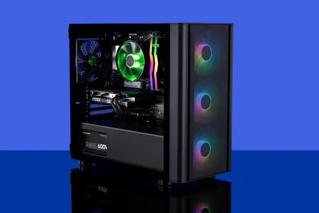Alt view image 8 of 8 - ABS Flux Ruby High Performance Gaming PC – Windows 11 Home - AMD Ryzen 5 5600 - GeForce RTX 4060 – DLSS 3 - AI-Powered Performance - 16GB DDR4 3200MHz - 1TB M.2 NVMe SSD – FR56004060