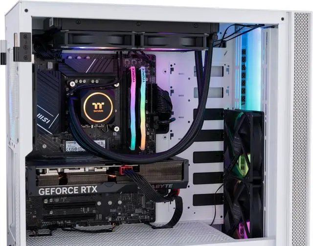 Alt view image 6 of 8 - ABS Vortex-X Aqua Gaming PC – Windows 11 Home - Intel i9 13900KF – GeForce RTX 4070 – DLSS 3 - AI-Powered Performance - 32GB DDR5 6000MHz - 1TB M.2 NVMe SSD – VXA139KF4070