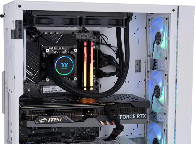 Alt view image 3 of 8 - ABS Eurus Aqua High Performance Gaming PC – Windows 11 Home - Intel i7 13700KF - GeForce RTX 4070 Ti – DLSS 3 - AI-Powered Performance - 16GB DDR5 5600MHz - 1TB M.2 NVMe SSD – EA13700KF4070TI-2