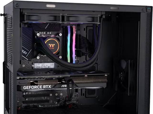 Alt view image 6 of 8 - ABS Vortex Aqua High Performance Gaming PC – Windows 11 Home - Intel i9 13900K - GeForce RTX 4070 Ti – DLSS 3 - AI-Powered Performance - 32GB DDR5 6000MHz - 2TB M.2 NVMe SSD – VA13900K4070TI