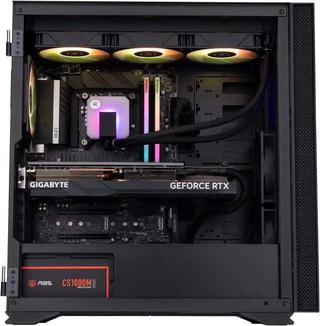 Alt view image 3 of 8 - ABS Vortex-X Aqua High Performance Gaming PC – Windows 11 Home - Intel i9 13900K - GeForce RTX 4090 – DLSS 3 - AI-Powered Performance - 32GB DDR5 6000MHz - 2TB M.2 NVMe SSD – VXA13900KF4090
