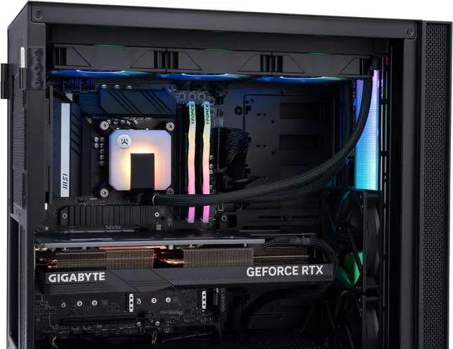 Alt view image 6 of 8 - ABS Vortex-X Aqua High Performance Gaming PC – Windows 11 Home - Intel i9 13900K - GeForce RTX 4090 – DLSS 3 - AI-Powered Performance - 32GB DDR5 6000MHz - 2TB M.2 NVMe SSD – VXA13900KF4090