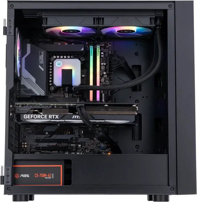 Alt view image 3 of 8 - ABS Eurus Aqua Gaming PC - Windows 11 Home - Intel Core i9 14th Gen 14900KF - GeForce RTX 4070 Ti - DLSS 3 - AI-Powered Performance - 32GB DDR5 6000MHz - 2TB M.2 NVMe SSD - EA14900KF4070TI - High Performance Gaming PC