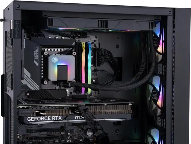 Alt view image 6 of 8 - ABS Eurus Aqua Gaming PC - Windows 11 Home - Intel Core i9 14th Gen 14900KF - GeForce RTX 4070 Ti - DLSS 3 - AI-Powered Performance - 32GB DDR5 6000MHz - 2TB M.2 NVMe SSD - EA14900KF4070TI - High Performance Gaming PC