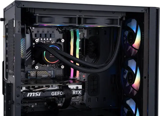 Alt view image 6 of 8 - ABS Aquilon Aqua Gaming PC - Windows 11 Home - Intel Core i7 14th Gen 14700KF - GeForce RTX 4060 Ti 16GB - DLSS 3 - AI-Powered Performance - 32GB DDR5 6000MHz - 1TB M.2 NVMe SSD - AQA14700KF4060TI16G - High Performance Gaming PC