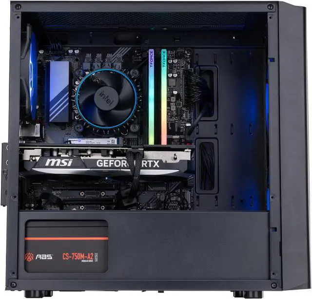 Alt view image 3 of 8 - ABS Flux Aqua Gaming PC - Windows 11 - Intel i5 14400F - GeForce RTX 4070 Super - DLSS 3 - AI-Powered Performance - 32GB DDR5 6000MHz - 1TB M.2 NVMe SSD - FA14400F4070S