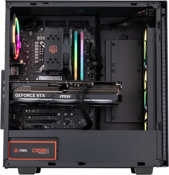 Alt view image 3 of 16 - ABS Tempest Aqua Gaming PC – Windows 11 - Intel i7 14700F – GeForce RTX 4080 Super– DLSS 3 - AI-Powered Performance - 32GB DDR5 6000MHz - 1TB M.2 NVMe SSD – TA14700F4080S