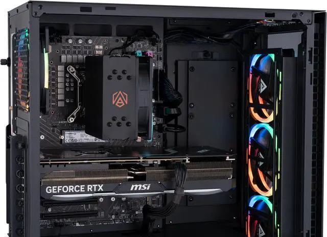 Alt view image 14 of 16 - ABS Tempest Aqua Gaming PC – Windows 11 - Intel i7 14700F – GeForce RTX 4080 Super– DLSS 3 - AI-Powered Performance - 32GB DDR5 6000MHz - 1TB M.2 NVMe SSD – TA14700F4080S