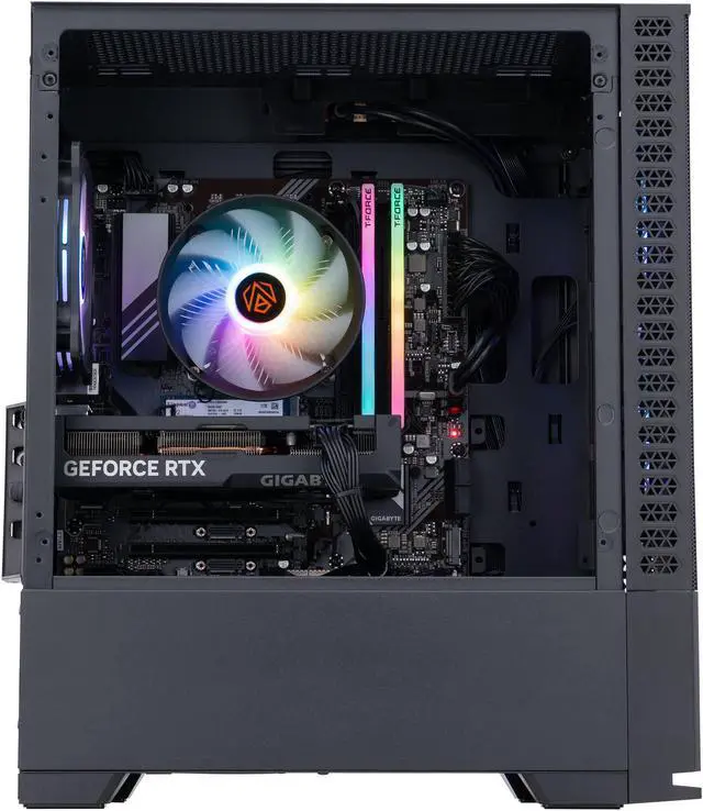 Alt view image 3 of 7 - ABS Cyclone Aqua Gaming PC - Windows 11 - Intel i7 13700F - GeForce RTX 4060 Ti 8GB - DLSS 3.5 - AI-Powered Performance - 32GB DDR5 6000MHz - 1TB M.2 NVMe SSD - CA13700F4060TI