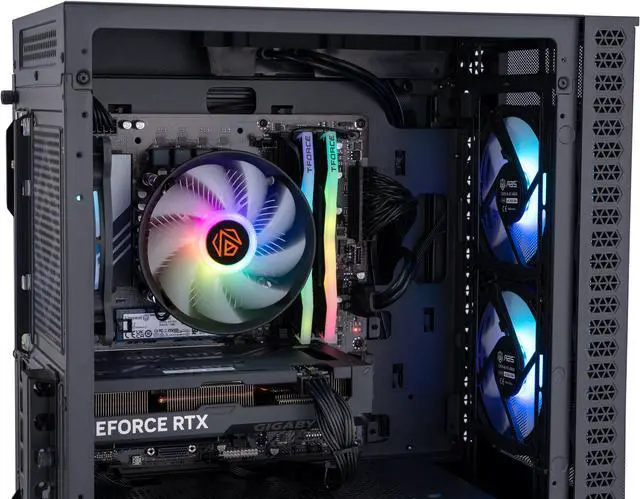 Alt view image 5 of 7 - ABS Cyclone Aqua Gaming PC - Windows 11 - Intel i7 13700F - GeForce RTX 4060 Ti 8GB - DLSS 3.5 - AI-Powered Performance - 32GB DDR5 6000MHz - 1TB M.2 NVMe SSD - CA13700F4060TI