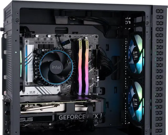 Alt view image 6 of 8 - ABS Cyclone Aqua Gaming PC Powered by Asus – Windows 11 - Intel i7 13700F – GeForce RTX 4070– DLSS 3 - AI-Powered Performance - 32GB DDR5 6000MHz - 1TB M.2 NVMe SSD - CA13700F4070PBA