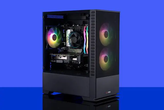 Alt view image 8 of 8 - ABS Cyclone Aqua Gaming PC Powered by Asus – Windows 11 - Intel i7 13700F – GeForce RTX 4070– DLSS 3 - AI-Powered Performance - 32GB DDR5 6000MHz - 1TB M.2 NVMe SSD - CA13700F4070PBA