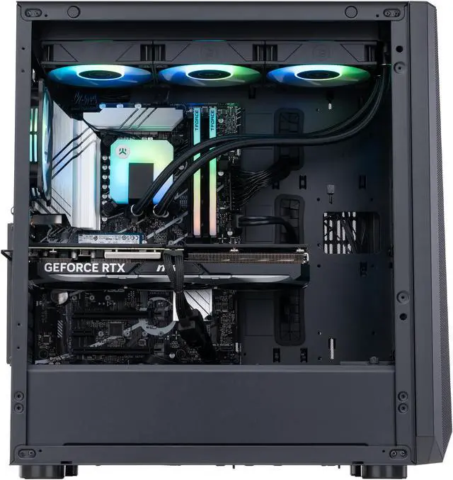Alt view image 3 of 8 - ABS Kaze Aqua Gaming PC - Windows 11 - i9 14900KF - GeForce RTX 4070 Super - DLSS 3.5 - AI-Powered Performance - 32GB DDR5 6000MHz - 1TB M.2 NVMe SSD - KA14900KF4070S