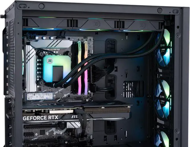 Alt view image 6 of 8 - ABS Kaze Aqua Gaming PC - Windows 11 - i9 14900KF - GeForce RTX 4070 Super - DLSS 3.5 - AI-Powered Performance - 32GB DDR5 6000MHz - 1TB M.2 NVMe SSD - KA14900KF4070S